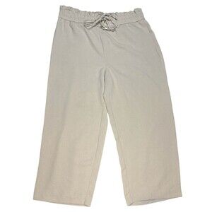 Calvin Klein Women’s Tan Elastic Drawstring Culottes Wide Leg Size Small Hipster